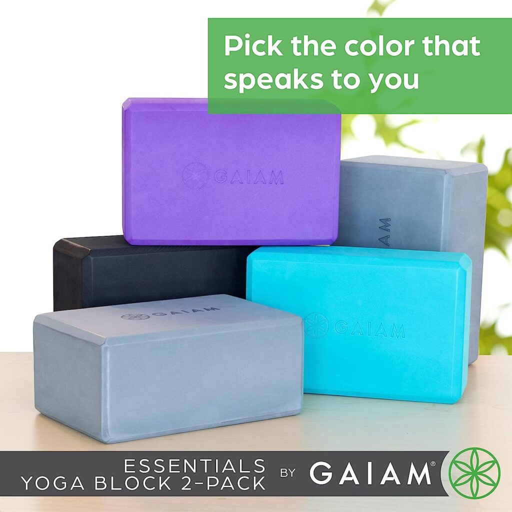 Gaiam Essentials Yoga Block (Set Of 2) â Supportive, Soft Non-Slip Foam Surface For Yoga, Pilates, Meditation