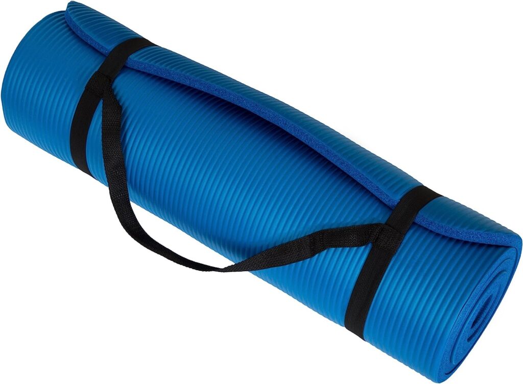 Extra Thick Yoga Mat Collection - Non Slip Comfort Foam, Durable Exercise Mat For Fitness, Pilates and Workout With Carrying Strap By Wakeman Fitness