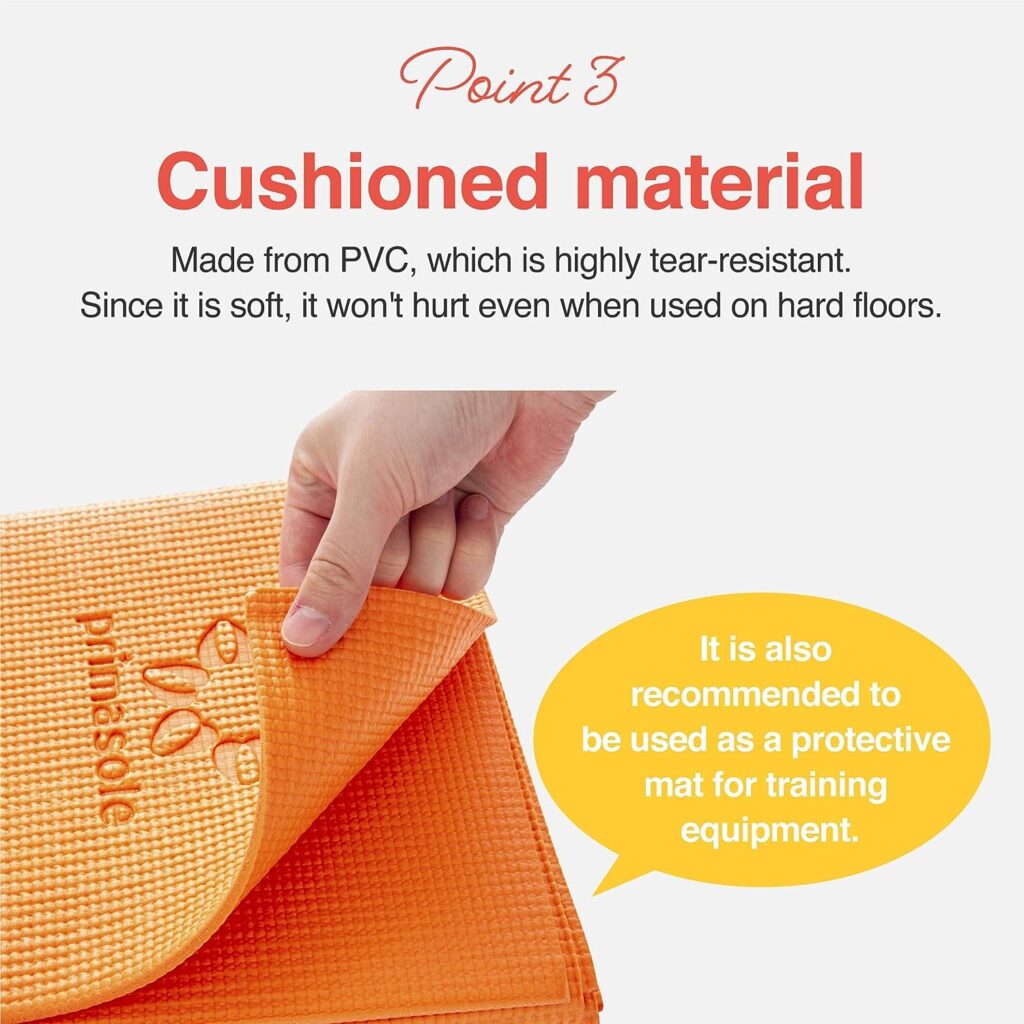 Primasole Folding Yoga Travel Pilates Mat Foldable Easy to carry to Class Beach Park Travel Picnics 4mm thick