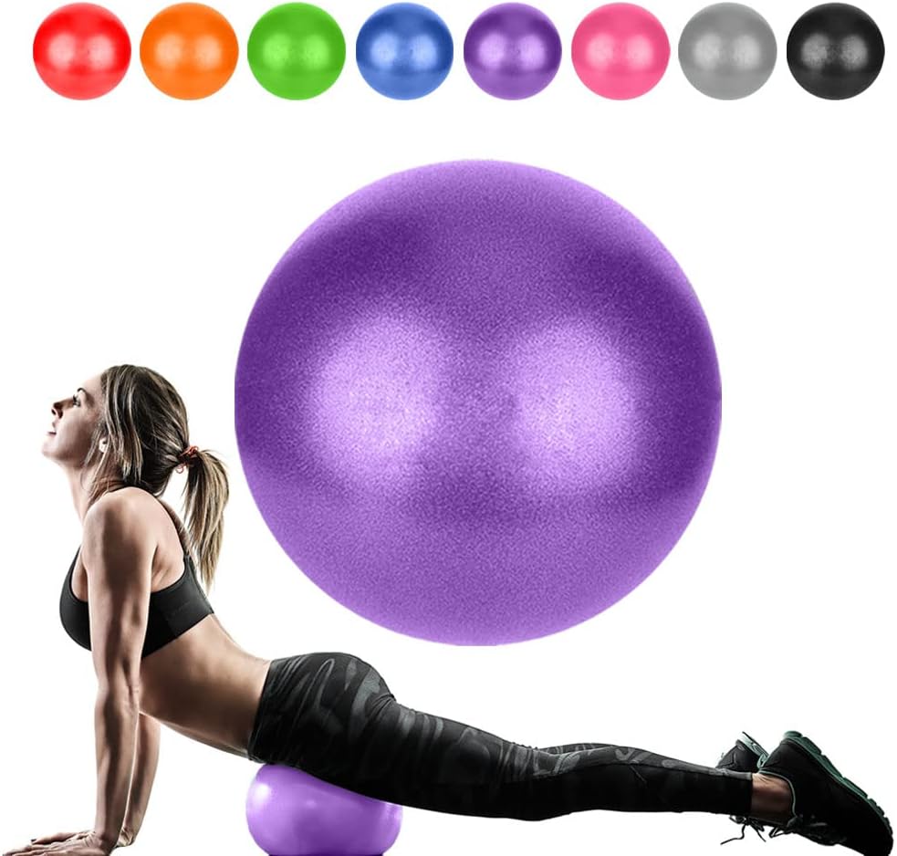 Small Pilates Ball, Therapy Ball, Mini Workout Ball, Core Ball, 9 Inch Small Exercise Ball, Mini Bender Ball, Pilates, Yoga, Workout, Bender, Core Training and Physical Therapy, Improves Balance