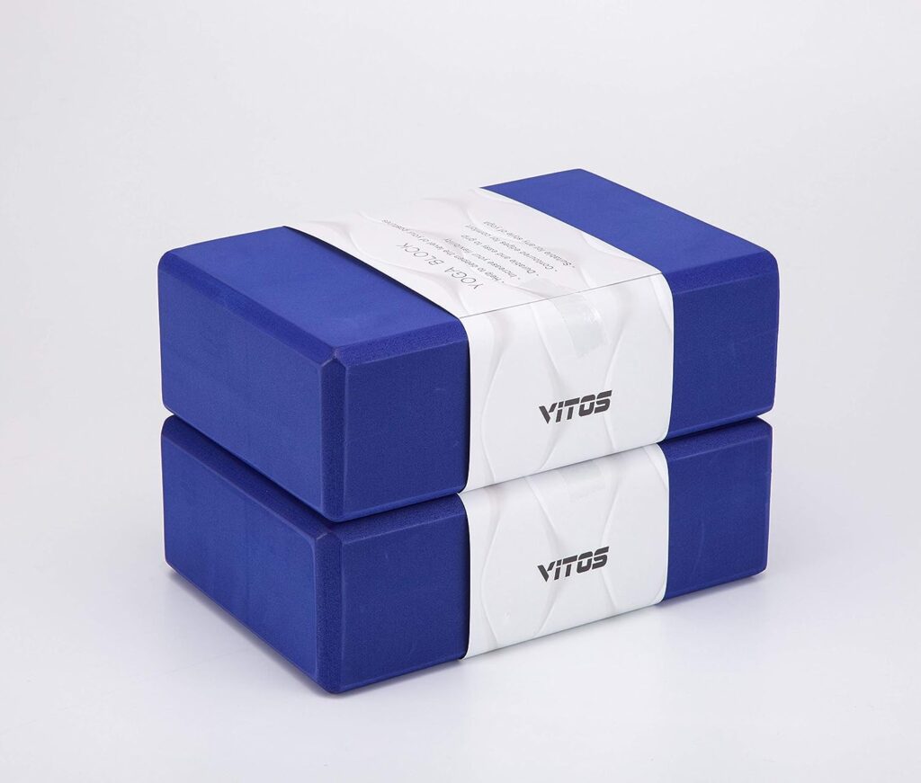 Vitos Fitness Yoga Block High Density EVA Foam Block | Support and Deepen Poses, Improve Strength and Aid Balance and Flexibility Lightweight Odor Resistant Moisture Water Proof
