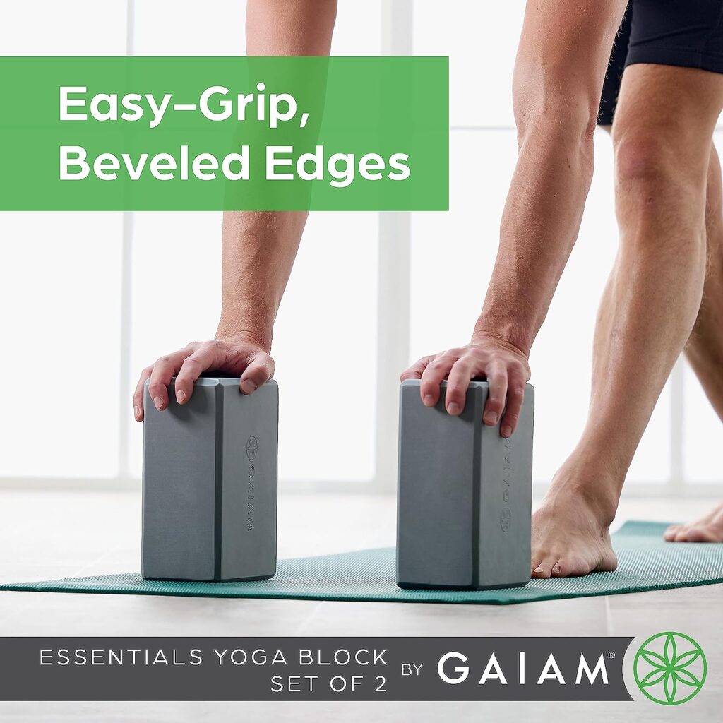 Gaiam Essentials Yoga Block (Set Of 2) – Supportive, Soft Non-Slip Foam Surface For Yoga, Pilates, Meditation