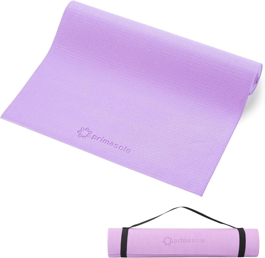 Primasole Yoga Mat with Carry Strap for Yoga Pilates Fitness and Floor Workout at Home and Gym