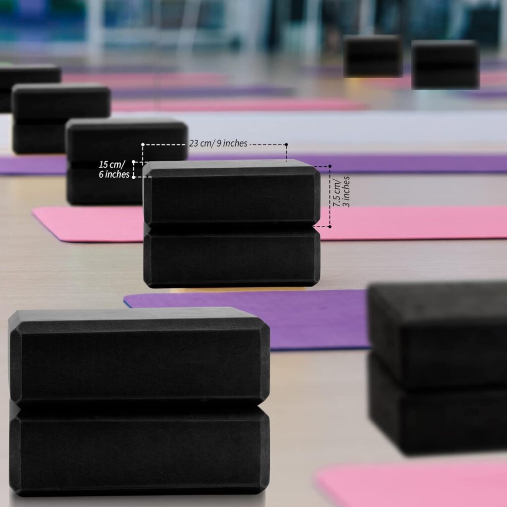 10 Pcs Foam EVA Yoga Blocks Lightweight Yoga Bricks Non Slip Supportive Foam Blocks Yoga Prop Accessories for Yoga Pilates Stretching and Meditation Women Men Yogi Yoga Beginners