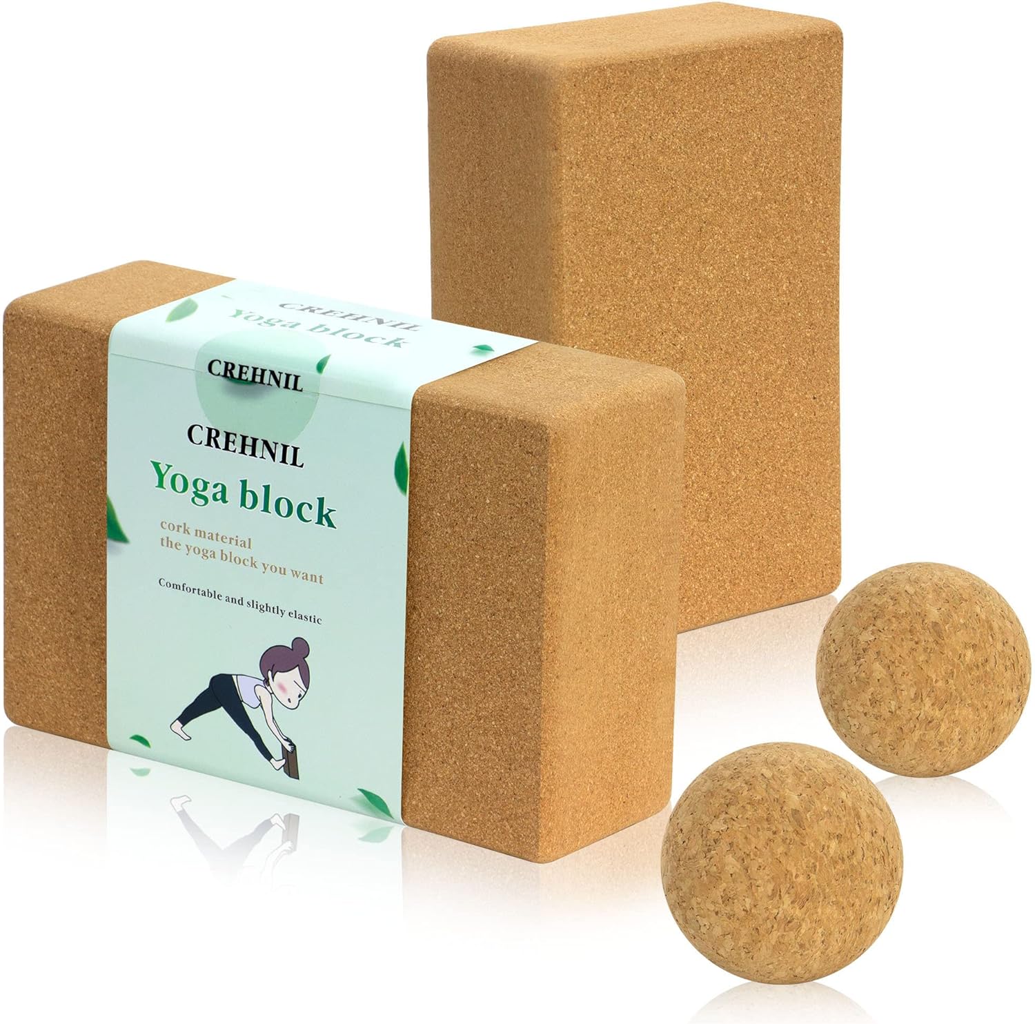 CREHNIL High Density Cork Wood Yoga Blocks Review Yoga Gear