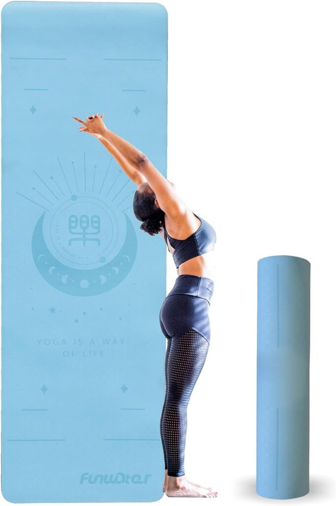 FunWater Yoga Mat Non Slip, Anti-Tear Pilates Fitness Mats for Women, Exercise Mats for Home Workout