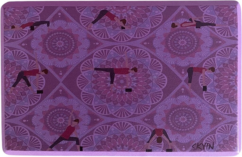 YOGA BLOCK,1 PCS,Guide pattern on the surface, EVA Foam Soft Non-Slip Surface for Yoga, Pilates, Meditation.