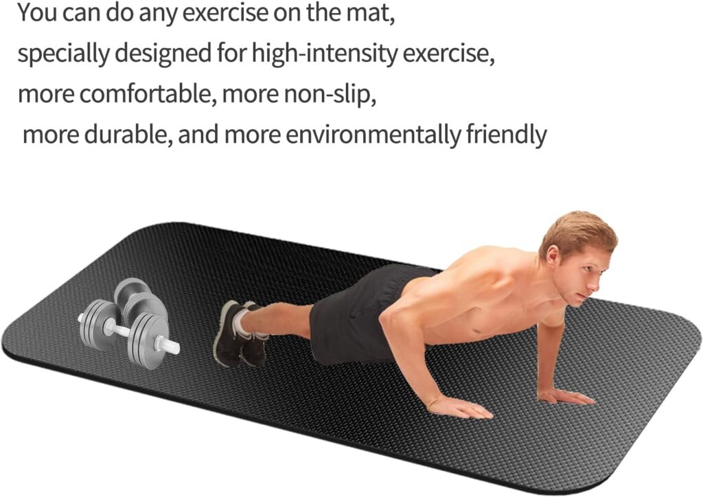 Exercise Equipment Mat - Treadmill Mat, Exercise Bike Mat, Fitness Mat, Elliptical Mat, Jump Rope Mat, Yoga Mat, Gym Mat Use on Hardwood Floors Protection…