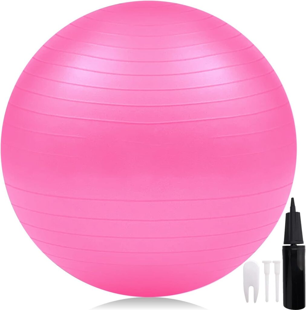 IUUGH Exercise Ball Yoga Ball - Anti-Slip Yoga Ball for Pregnancy Birthing, Anti-Burst Workout Ball Pilates Ball with Quick Hand Pump,Stability Ball Chair for Office,Home,Gym