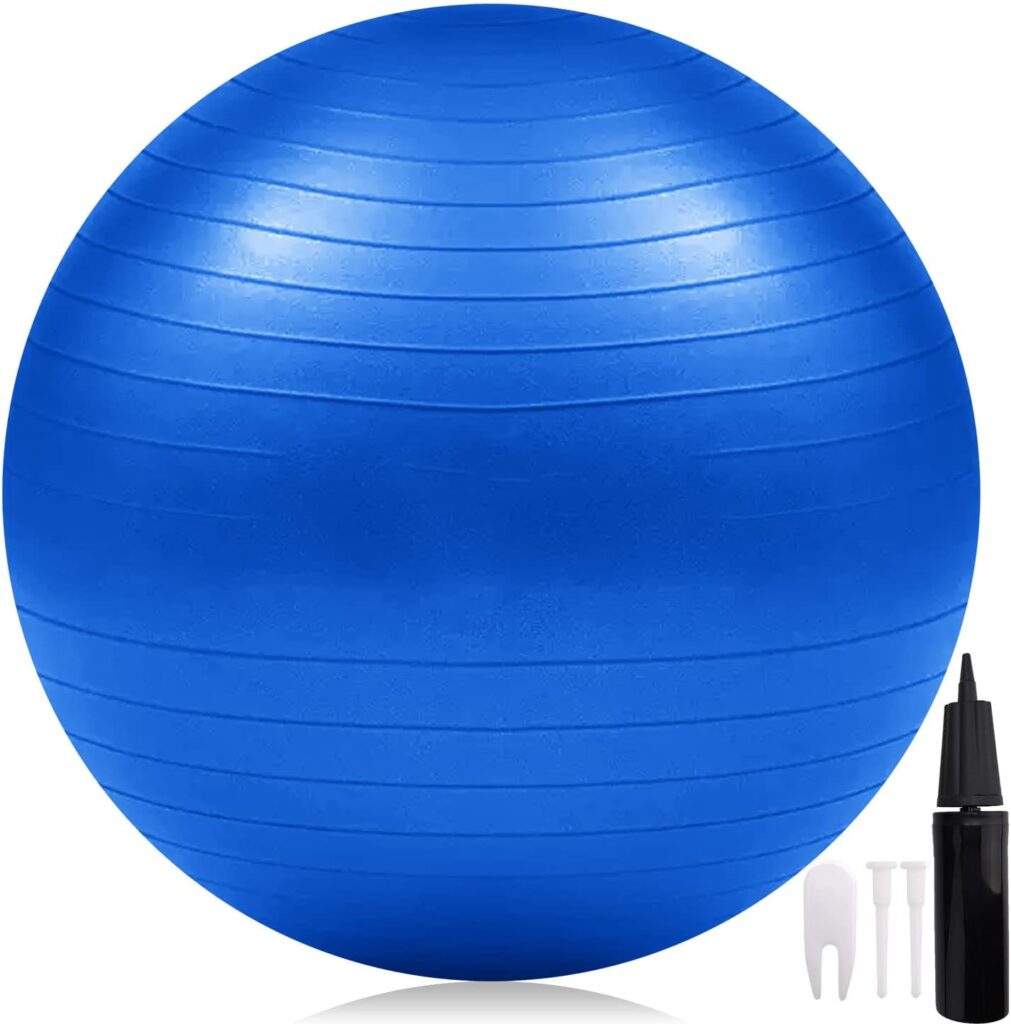 IUUGH Exercise Ball Yoga Ball - Anti-Slip Yoga Ball for Pregnancy Birthing, Anti-Burst Workout Ball Pilates Ball with Quick Hand Pump,Stability Ball Chair for Office,Home,Gym