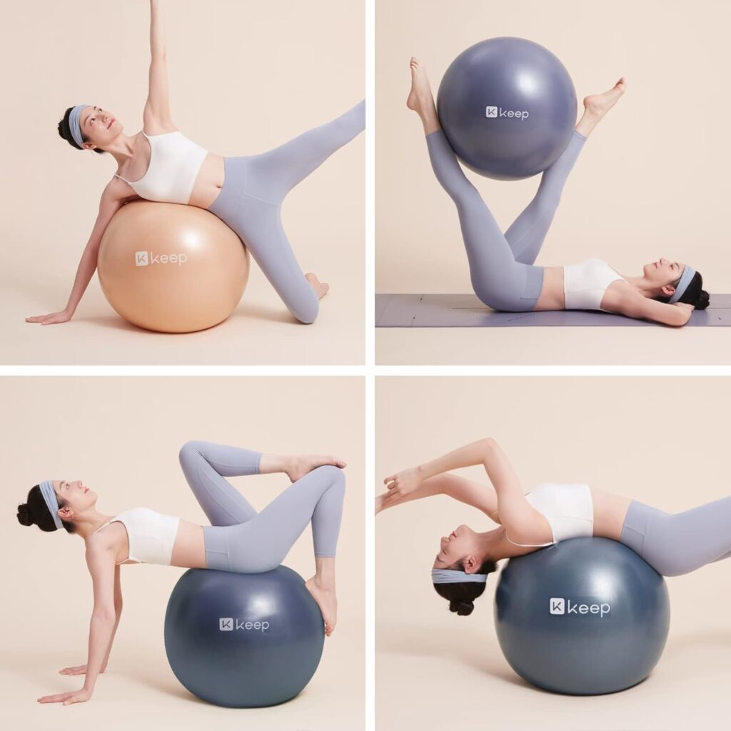 Keep Exercise Ball with Inflator Pump - Balance Yoga Balls for Working Out ,Excersize Birthing Ball for Pregnancy - Fitness Ball for Core Strength and Physical Therapy