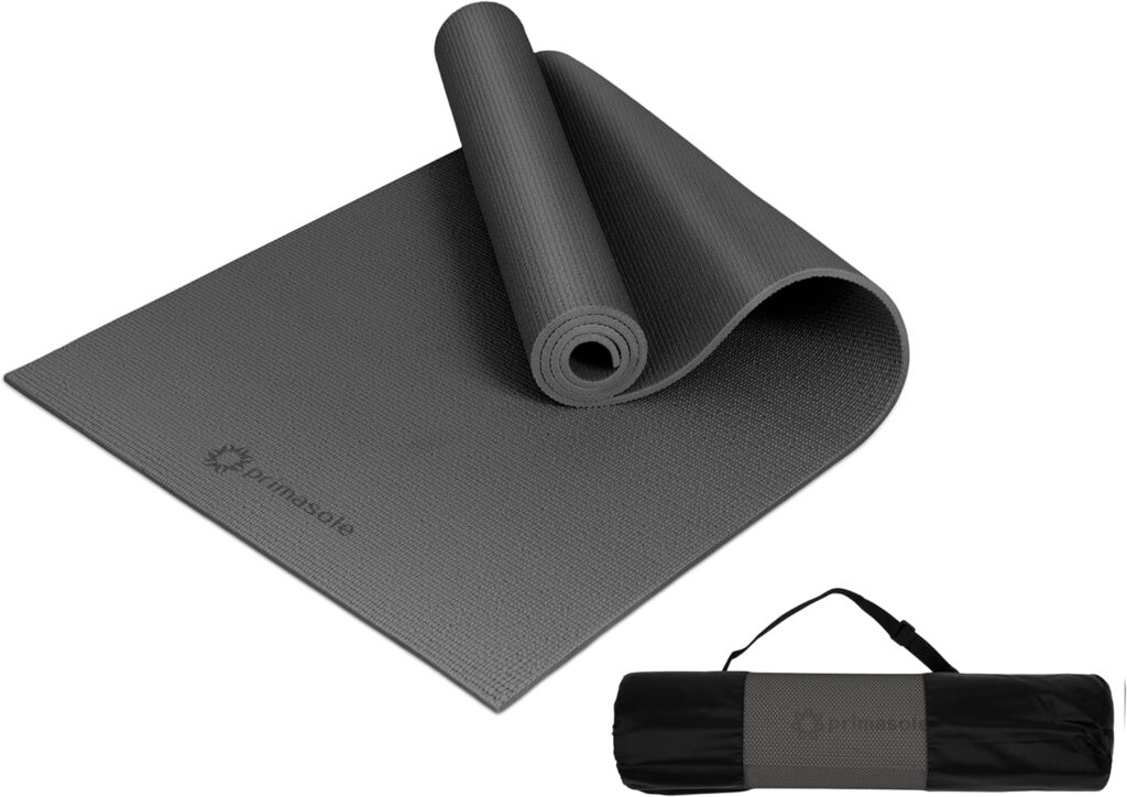 Primasole Yoga Mat with Carry Strap for Yoga Pilates Fitness and Floor Workout at Home and Gym