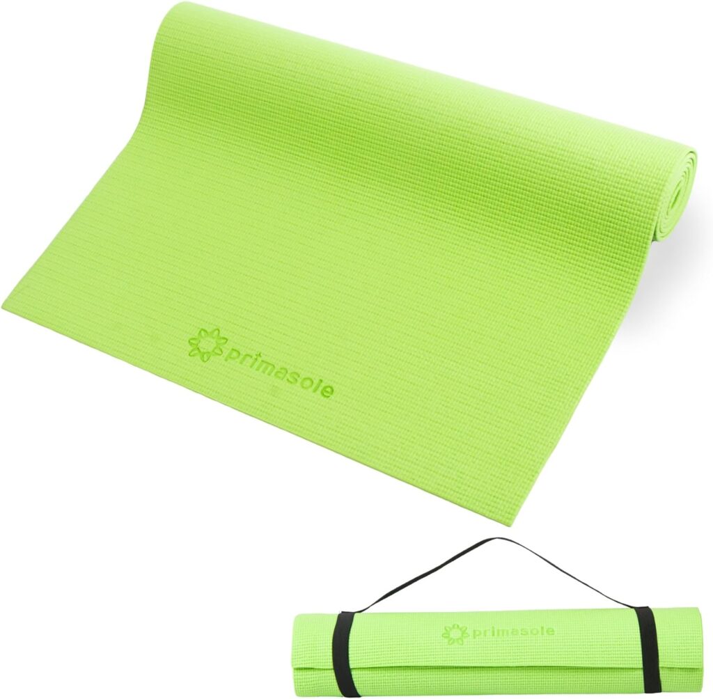 Primasole Yoga Mat with Carry Strap for Yoga Pilates Fitness and Floor Workout at Home and Gym