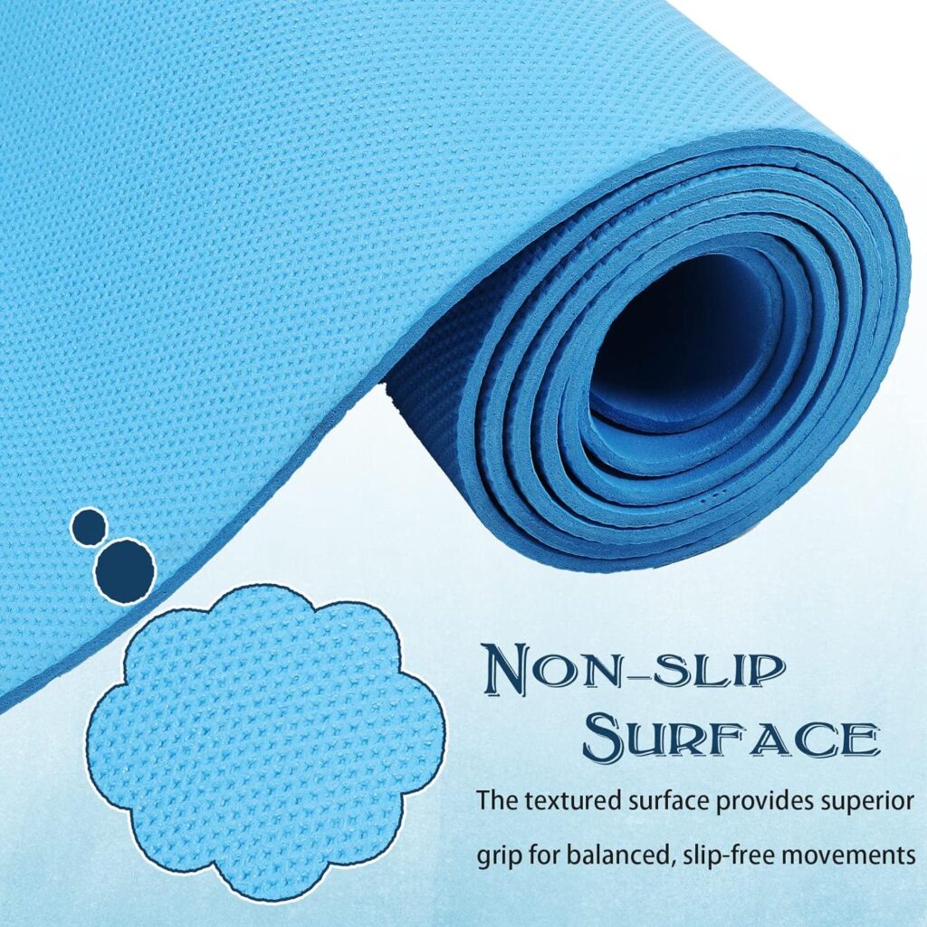 10 Pack Yoga Mats Bulk, 68 x 24 x 4mm Thick Yoga Mats for Kids and Adult Gym Mats Bundle Latex Free Exercise Mats with Non Slip Texture for Outdoor Yoga, Pilates or Workout