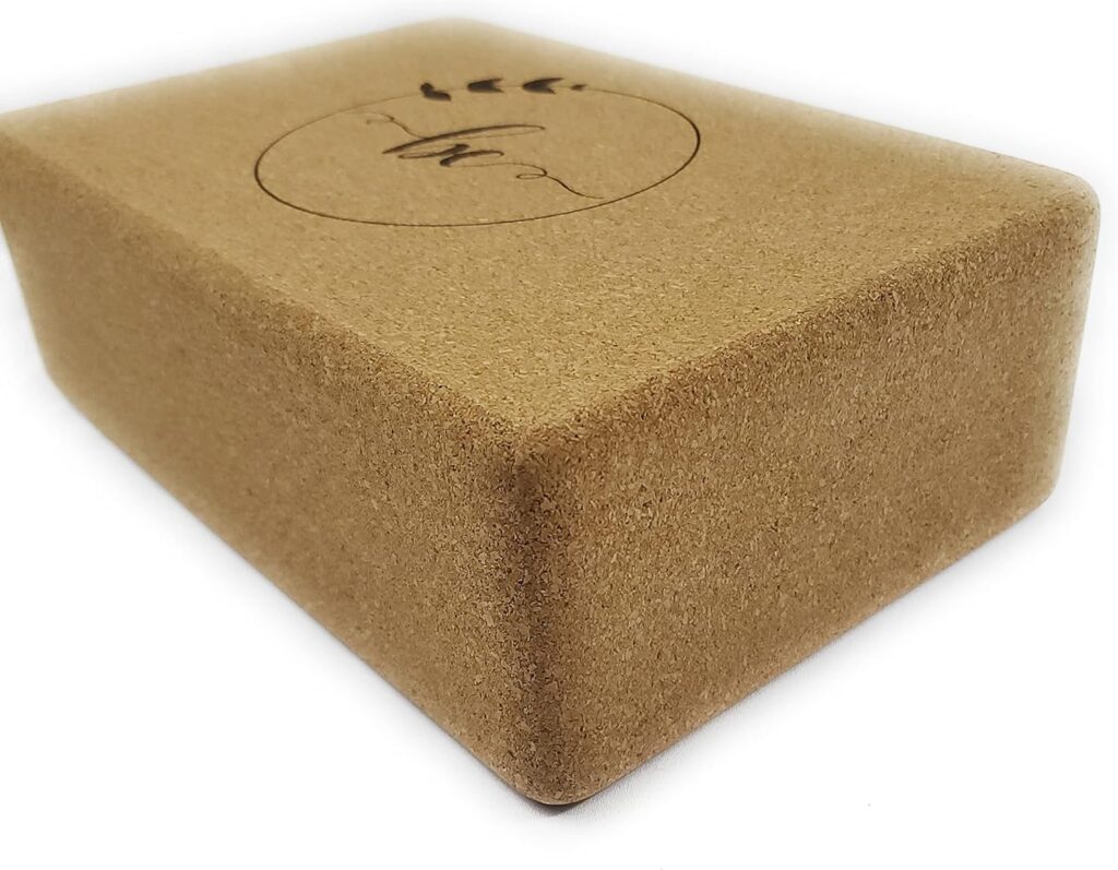 BE High Density Cork Yoga Block 9x6x3, Exercise  Fitness Performance Grade, made of 100% Natural and Eco-Friendly Cork, Supportive Balance for Deep stretch with Anti-Slip  Anti-Tilt surface edges