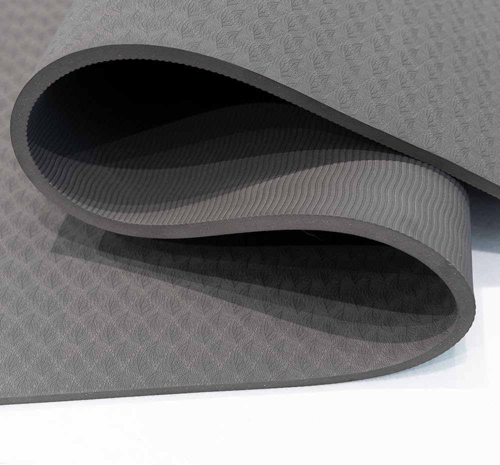 KS Premium Yoga Mat - TPE Material, Excellent Resilience, Non Slip, 72” x 24” Extra Thick 0.4(10 mm) with Carrying Strap