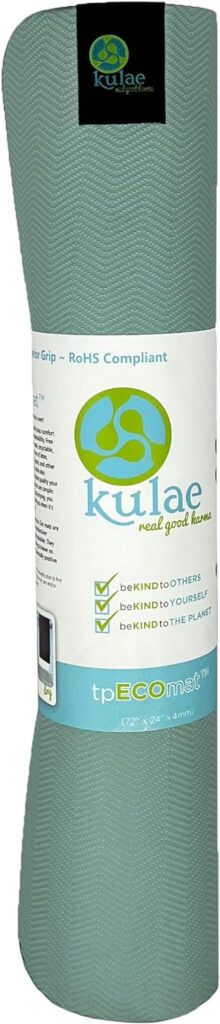 Kulae 4mm ECOmat Yoga Mat - Eco-Friendly, Reversible, Lightweight, Non-Slip, 72x24