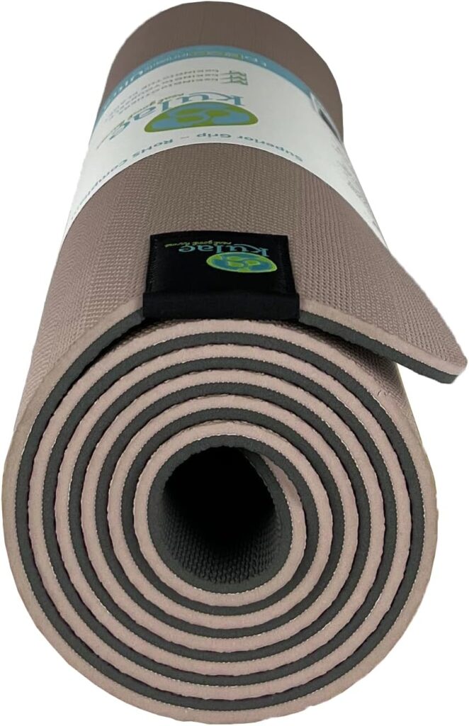 Kulae 8mm ECOmat Yoga Mat - Eco-friendly, Reversible, Lightweight, Non-Slip, 72x24