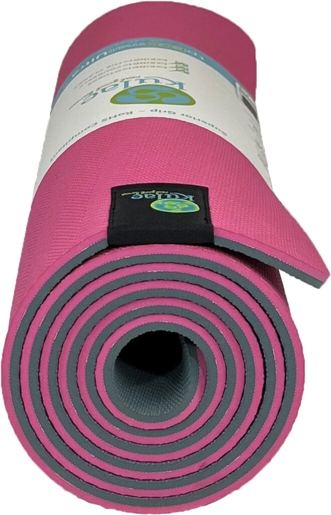 Kulae 8mm ECOmat Yoga Mat - Eco-friendly, Reversible, Lightweight, Non-Slip, 72x24