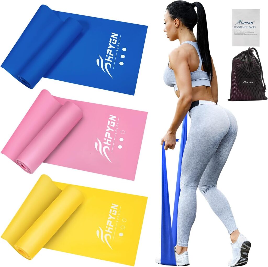 Resistance Bands, Exercise Bands, Physical Therapy Bands for Strength Training, Yoga, Pilates, Stretching, Stretch Elastic Band with Different Strengths, Workout Bands for Home Gym