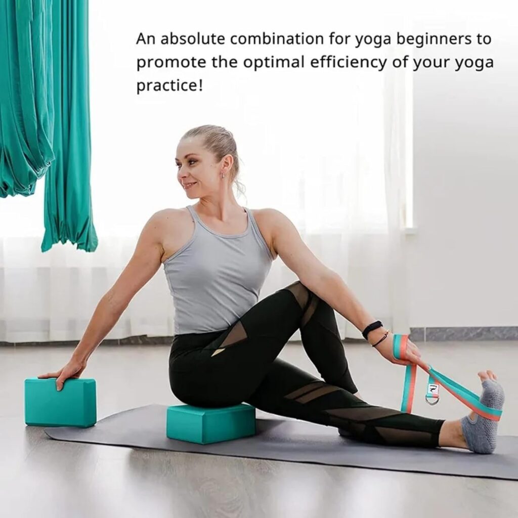 Kenhihi Yoga Block - Unsupported Latex Eva foam - Soft non slip surface with bevel for yoga, pilates, meditation - Yoga accessories for stability, balance and deep stretching