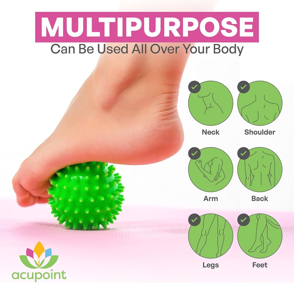 Physical Massage Therapy Ball Set - Ideal for Yoga, Deep Tissue Massage, Trigger Point Therapy and Myofascial Release Physical Therapy Equipment