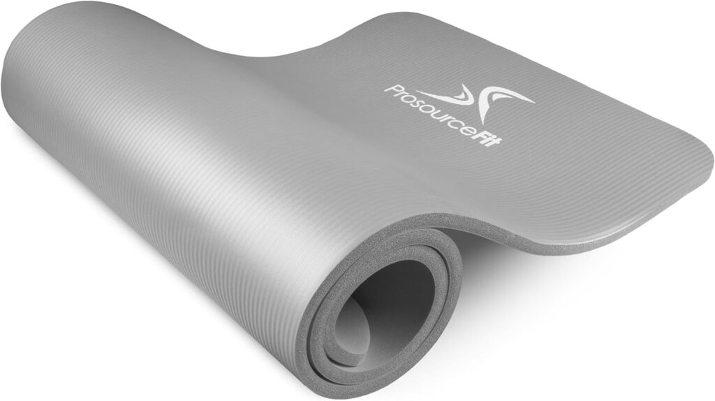 ProsourceFit Extra Thick Yoga and Pilates Mat, High Density Exercise Mat with Comfort Foam and Carrying Strap