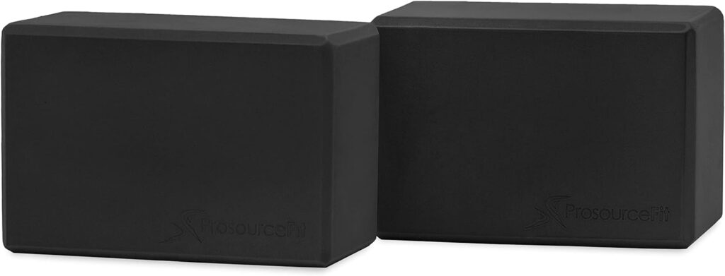 ProsourceFit Foam Yoga Blocks, High Density EVA Yoga Bricks 4”x 6” x 9” (Set of 2)