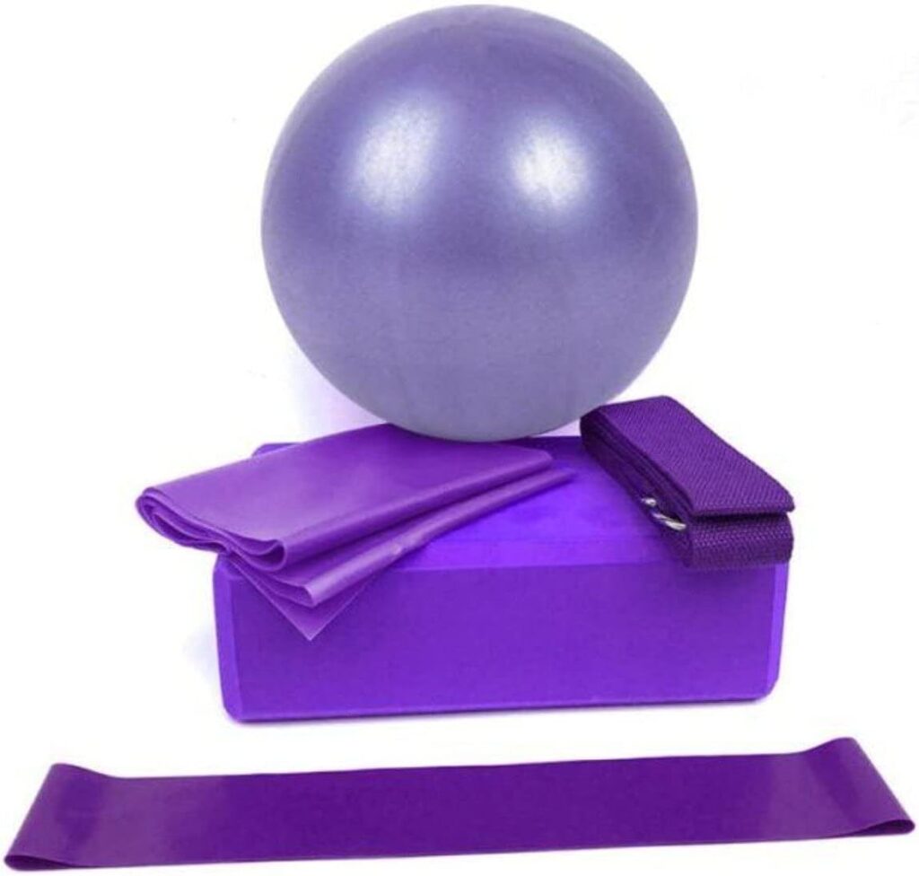 Best Shop Yoga Ball Blocks Stretching Strap Resistance Loop Band Yoga Starter Kit