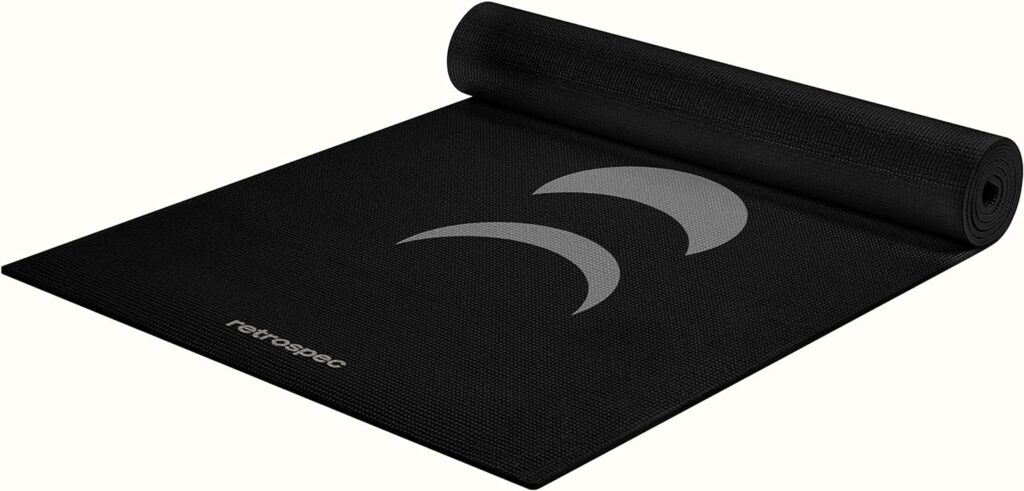 Retrospec Pismo Yoga Mat w/Nylon Strap for Men  Women - Non Slip Exercise Mat for Yoga, Pilates, Stretching, Floor  Fitness Workouts, 5mm Thick, Easy to Clean