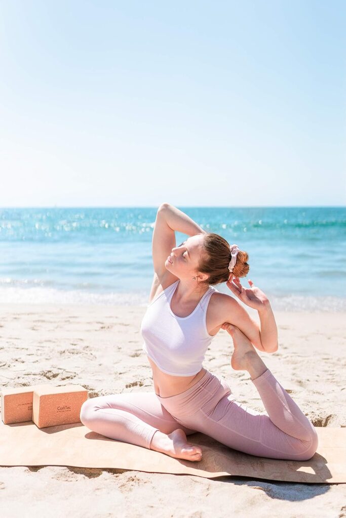 Cork Yoga Blocks,High Density Eco-Friendly Yoga Accessories Natural Cork Yoga Blocks - Non-Slip Surface for Supportive Balance,Yoga Bricks for Pilates and Stretching