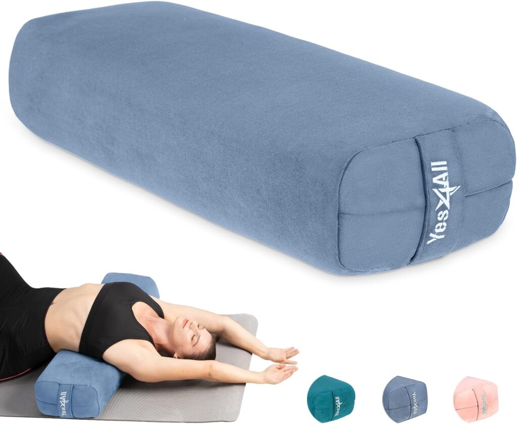 Yes4All Triple-Layer Sponge Yoga Bolster Pillow for Restorative Yoga  Meditation - Versatile Yoga Support Pillow, Balance  Poses Modification