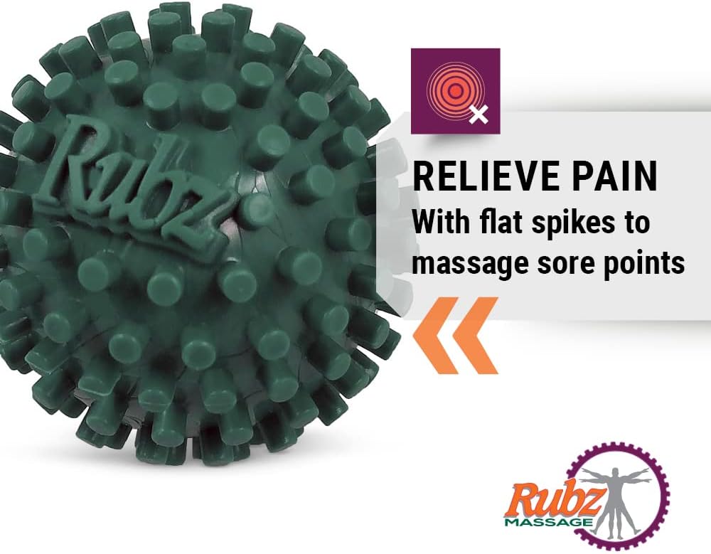 Due North Industrial Rubz Foot, Hand  Back Massage Ball, Relief from Plantar Fasciitis, Green