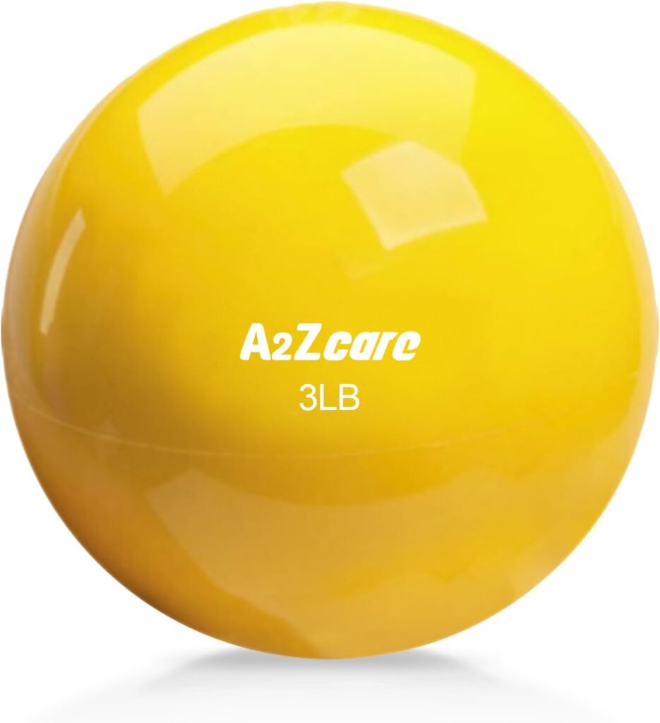 A2ZCARE Toning Ball - Weighted Toning Exercise Ball - Soft Weighted Medicine Ball for Pilates, Yoga, Physical Therapy and Fitness