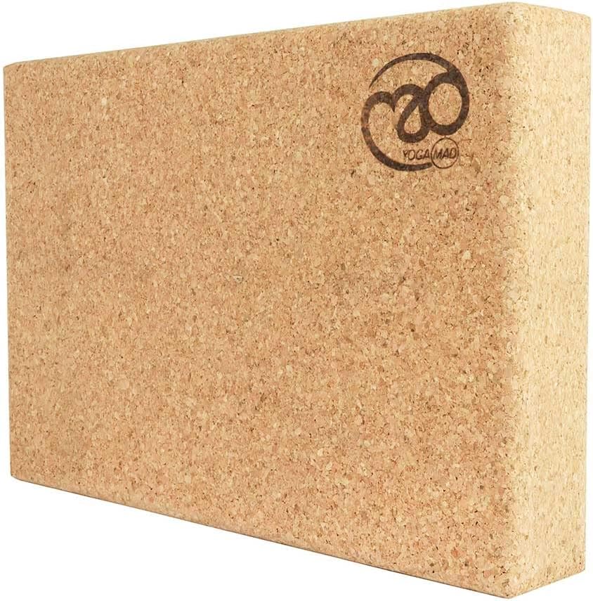 Cork Yoga Block, 30.5cm x 20.5cm x 5cm, Natural, Provides Support for Various Yoga Poses