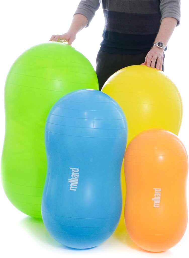 Milliard Peanut Ball Physio Roll for Exercise, Therapy, Labor, Birthing and Dog Training