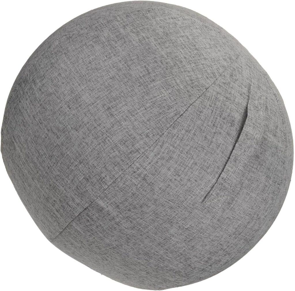 Yoga Ball Cover Exercise Ball Cover with Convenient Carry Handles Storage Balance Ball Cover Birthing Sitting Balls Chair Protector, Gray 55cm