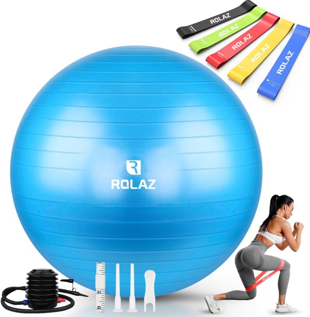 Exercise Ball Yoga Stability Ball Women Pregnancy Birthing Office Chair Ball for Fitness Workout Balance