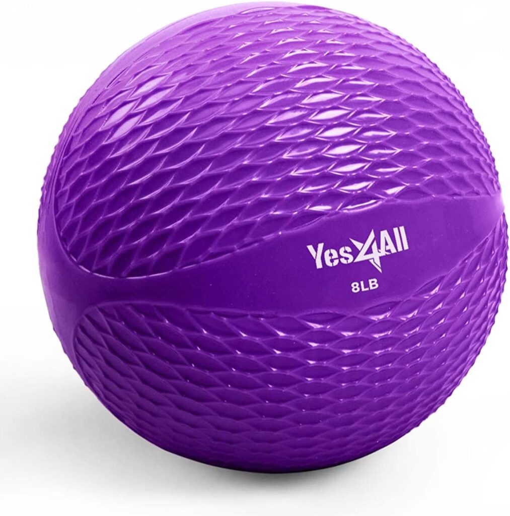 Yes4All Weighted Toning Balls for Exercise, Soft Medicine balls for Exercise, Pilates, Yoga, Balance, Flexibility, 2-10lbs